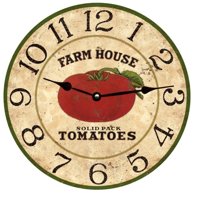 Tomato Clock - Harvest Country Kitchen Clock - image 1