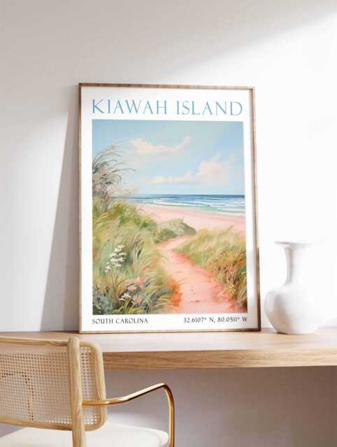 Kiawah Island South Carolina Travel Print Wall Decor Art Home D??cor Gift Lovers - image 1