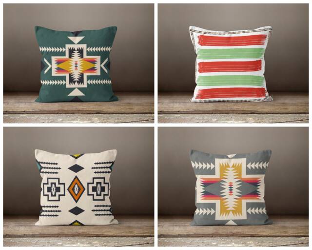 Kilim Rug Pillow Case-Farm House Cushion Cover-Ethnic Living Room Cushion Case-Authentic Pillow Cover-Gift For Her Cushion-Handmade Material - image 1