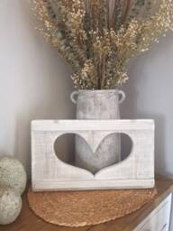 Wall Art Heart, Decorative Wall Panel, Heart Hanging, Art, Decor, Home Interiors, Rustic Wooden Panel - thumbnail 1