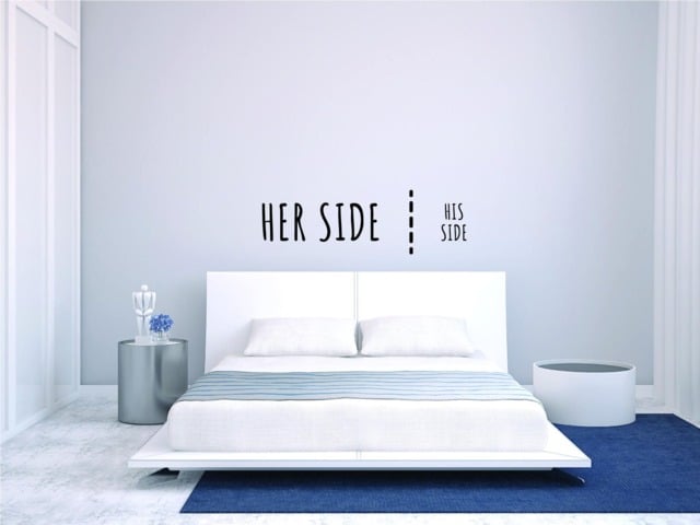 Her Side - His Wall Decal Decor Funny Bedroom Sticker Art Vinyl Good Hose Home Decoration Gift Idea - image 1