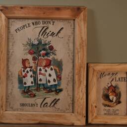 Alice in Wonderland - Always Late Small Framed Metal Picture - thumbnail 3