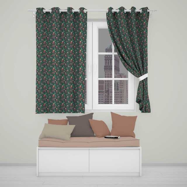 Detailed Octopus Illustration Seamless Pattern Dark Ocean Theme Readymade Eyelet Ring Top Thermal 100% Blackout Curtains - image 1