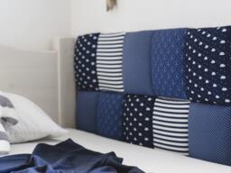 Hanging Headboard, Upholstered Headboard Tiles, Bedroom Wall Decor Over The Bed, Single/Full Queen Bed Panels For Teen Kids, Dorm - thumbnail 1