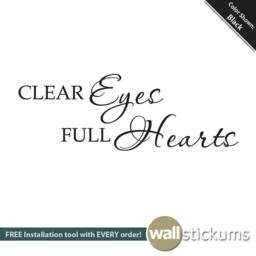 Clear Eyes Full Hearts Vinyl Wall Decal Quote Bedroom Living Room Sports - Wd0056 - thumbnail 3