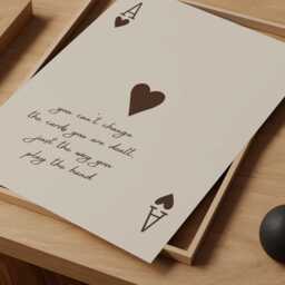 The Cards That Are Dealt Ace Of Hearts Motivational Quote Print Inspirational Wall Art - thumbnail 2