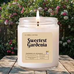 Summer Favorite Handmade Gardenia Soy Candle With Essential Oils - Aromatherapy Decor - thumbnail 1
