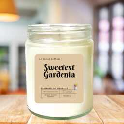 Summer Favorite Handmade Gardenia Soy Candle With Essential Oils - Aromatherapy Decor - thumbnail 3