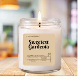 Summer Favorite Handmade Gardenia Soy Candle With Essential Oils - Aromatherapy Decor - thumbnail 2