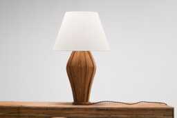 Classic Rattan Table Lamp, Handcrafted, Bedroom, Living Room Lighting - thumbnail 1