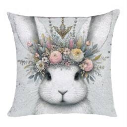 Custom Rabbit Sequin Pillow Magic Pillowcase Bunny Cushion Cover Reversible Easter Gift - thumbnail 3