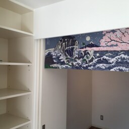 Godzilla Noren Curtain, Japanese Order Made Noren, Doorway Curtain Tapestry, in Japan Gray Room Partition - thumbnail 2