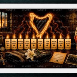 The Ten Candles - 1981 Hunger Strike Memorial Print - Irish Republican Wall Art Long Kesh Tribute - thumbnail 2