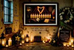 The Ten Candles - 1981 Hunger Strike Memorial Print - Irish Republican Wall Art Long Kesh Tribute - thumbnail 1