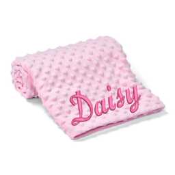 Personalized Baby Blanket Hand Embroidered Name, Soft Polyester - thumbnail 1