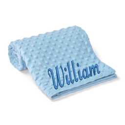 Personalized Baby Blanket Hand Embroidered Name, Soft Polyester - thumbnail 2