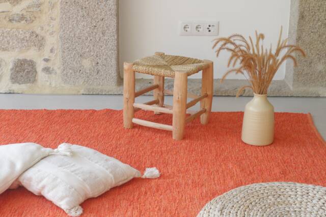Large Orange Rug 170x240 cm, Area Rug, Living Room Bohemian Kids Contemporary Aesthetic Colored - image 1