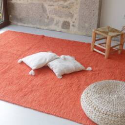 Large Orange Rug 170x240 cm, Area Rug, Living Room Bohemian Kids Contemporary Aesthetic Colored - thumbnail 2