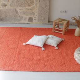 Large Orange Rug 170x240 cm, Area Rug, Living Room Bohemian Kids Contemporary Aesthetic Colored - thumbnail 2