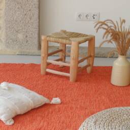 Large Orange Rug 170x240 cm, Area Rug, Living Room Bohemian Kids Contemporary Aesthetic Colored - thumbnail 4