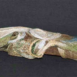 Embroidery in Relief On Wood, Decorated Branch, Textile Art, For Interior Decoration, Gift Idea - thumbnail 4