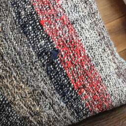 Vintage Handwoven Kilim Pillow Cover - Turkish Sofa Cushion - 50cm - thumbnail 3