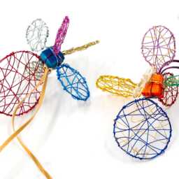 Geometric Hanging Micro Sculpture Circle Disc Line Wire Art Decor Colorful Design - thumbnail 2