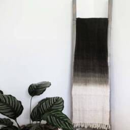 Handwoven Ombre Cotton Throw Blanket, Bohemian Decor - 94x47 - thumbnail 2