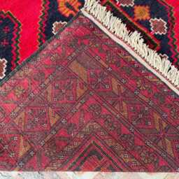 3x6 Afghan Baluchi Wool Rug - Hand-Knotted Tribal Carpet Natural Vegetable Dyed Oriental Accent For Entryway, Bedroom Or Office Giftable - thumbnail 4