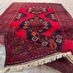 3x6 Afghan Baluchi Wool Rug - Hand-Knotted Tribal Carpet Natural Vegetable Dyed Oriental Accent For Entryway, Bedroom Or Office Giftable - thumbnail 3