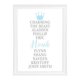 Personalized Prince Baby Boy Print, Fairytale Name Wall Art, Nursery Shower Gift, Gift - thumbnail 2