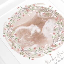 Framed Watercolour Baby Scan Print Art, Frame, Shower Gift, Ultrasound Photo, Mothers Day Gift From Bump - thumbnail 2