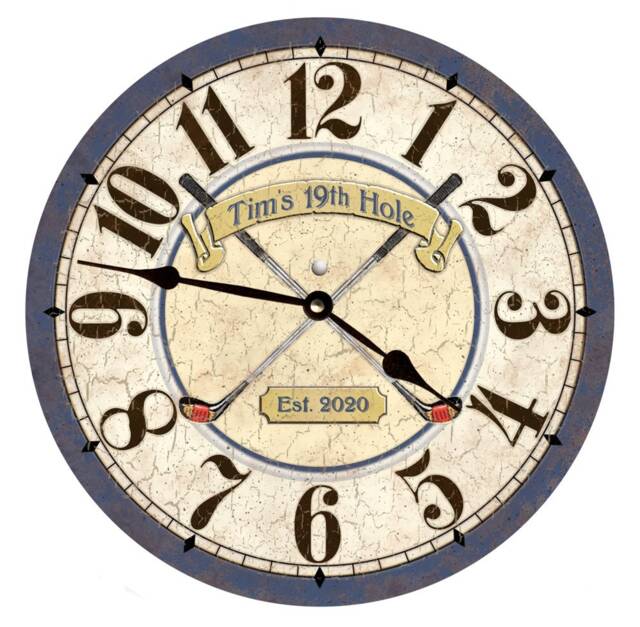 Blue Golf Clock - Personalized Clock - image 1