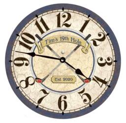 Blue Golf Clock - Personalized Clock - thumbnail 1