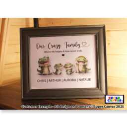 Crocodile Family Portrait Personalised Picture Framed Print Friend Husband Wife Mum Dad Grandparents Son Daughter Birthday Fathers Day Gift - thumbnail 2