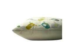 Bird Print Cushion Teal & Mustard Modern Home Decor - thumbnail 2