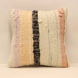 Ethnic Pillow 16x16 Inch - 40x40 cm Decorative Boho Interior Design Retro Home Decor Pillowcover Natural Dyekilim Cushion 4Kf-345