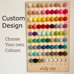 Custom Felt Ball Curtain Tie Backs Design Your Colors - thumbnail 2