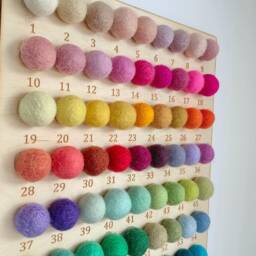 Custom Felt Ball Curtain Tie Backs Design Your Colors - thumbnail 3