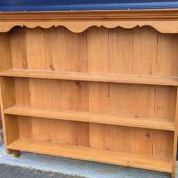 Sold Wall Hung Shelving Unit, Hand Painted, Storage, Bookcase, Wall Mounted Shelves, Rustic, Farmhouse, Distressed, Country Chic - thumbnail 2