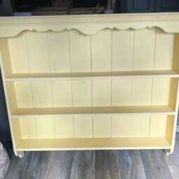 Sold Wall Hung Shelving Unit, Hand Painted, Storage, Bookcase, Wall Mounted Shelves, Rustic, Farmhouse, Distressed, Country Chic - thumbnail 3