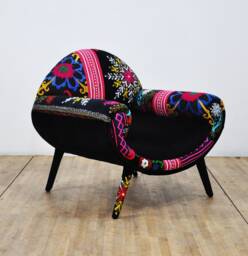 Smiley Armchair - Black Love - thumbnail 1