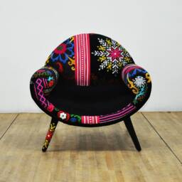 Smiley Armchair - Black Love - thumbnail 2