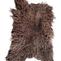 Felted Hebridean Fleece Rug, Black & Chocolate, Cruelty-Free - thumbnail 3