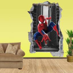 Spiderman Hero Character Wall Sticker Art Poster Mural Transfer Decal Print Living Kids Room Home Nursery Office Shop Decor Id593 - thumbnail 2