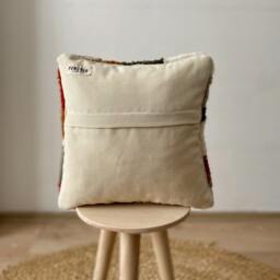 Punch Needle Pillow, Handmade Abstract Decor For Home, Livingroom Decoration, Hand Tufted Cushion - thumbnail 3