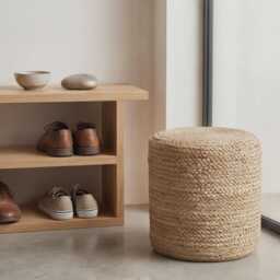 American Oak Shoe Rack Bench - Storage Entryway Solid - thumbnail 4