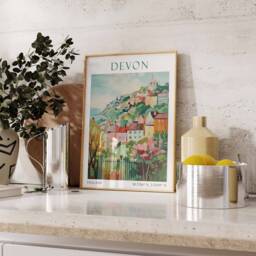 Devon Print, Poster, Wall Art, Art Artwork, Photo, Travel, Decor, Photography - thumbnail 3