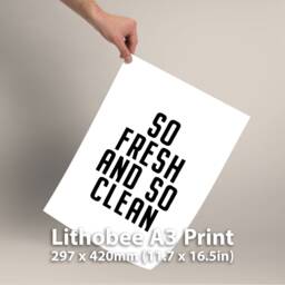 So Fresh & Clean Print A3 A4 Framed Or Unframed Decorative Wall Art Motivational Home Decor - thumbnail 3