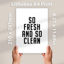 So Fresh & Clean Print A3 A4 Framed Or Unframed Decorative Wall Art Motivational Home Decor - thumbnail 2